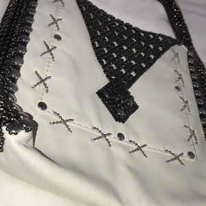ORIGINAL SG LIQUID METAL AND LEATHER PURSE
